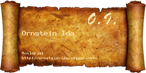 Ornstein Ida névjegykártya